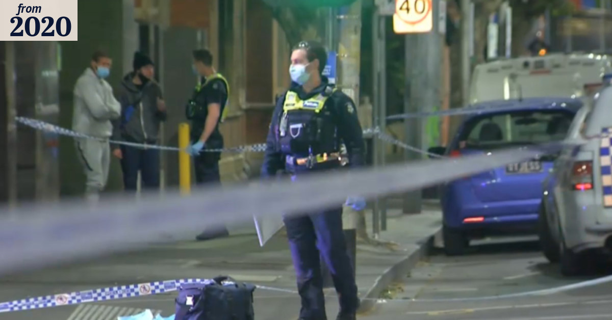 A woman has been arrested after a man was stabbed in Melbourne CBD
