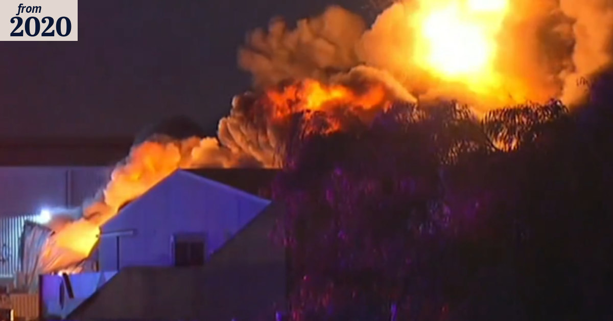 Perth factory fire creates toxic smoke