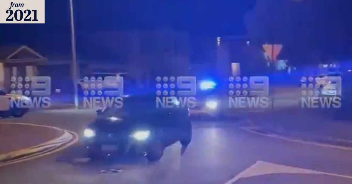Police use tyre spikes to end low-speed chase through Adelaide