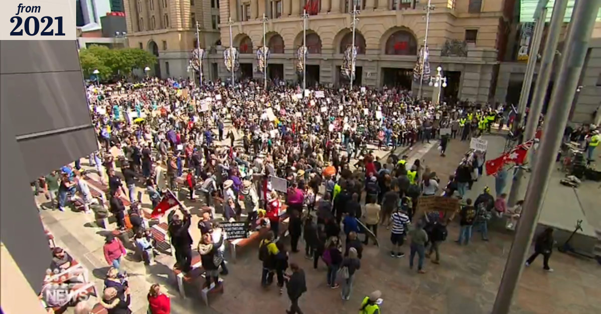 Protesters gather in Perth CBD