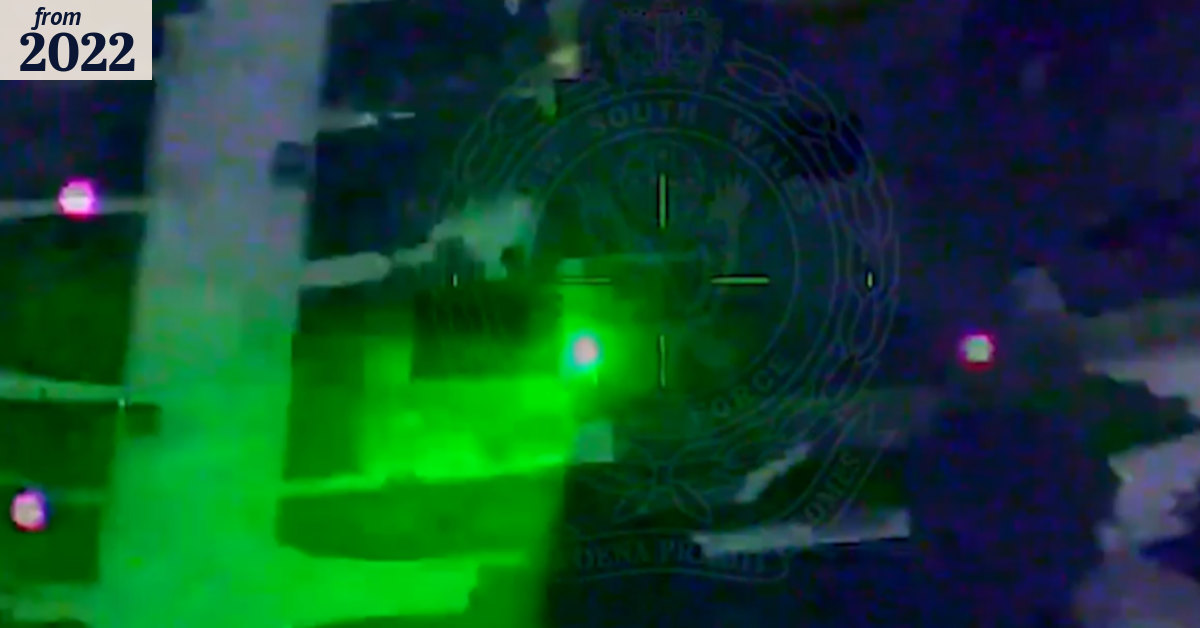 Man charged after allegedly pointing a laser at police helicopter