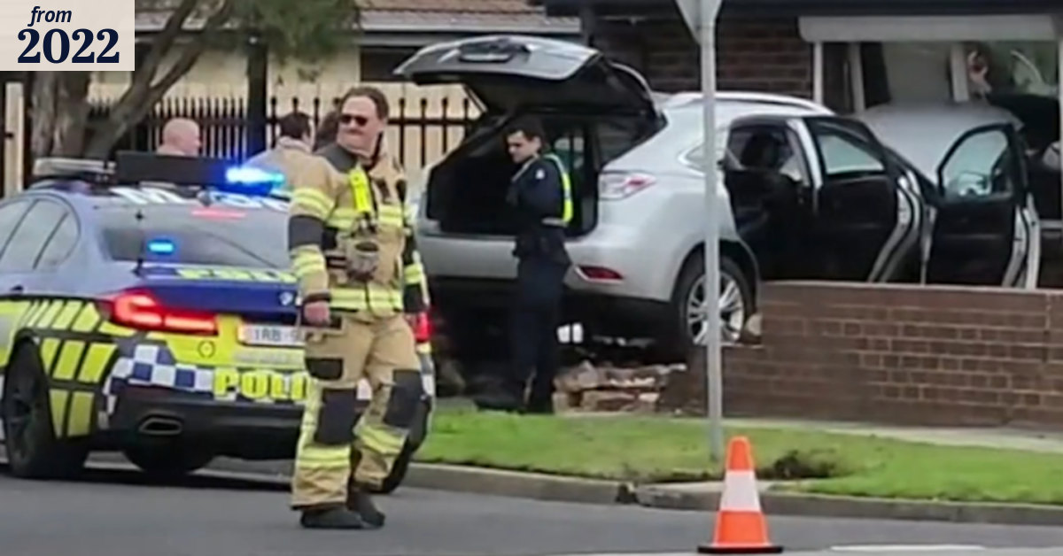 Teens arrested after stolen car crashes into Melbourne business