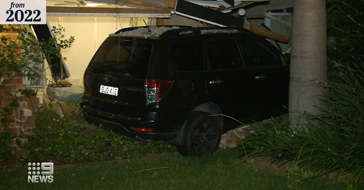 Car crashes into bedroom of Sydney