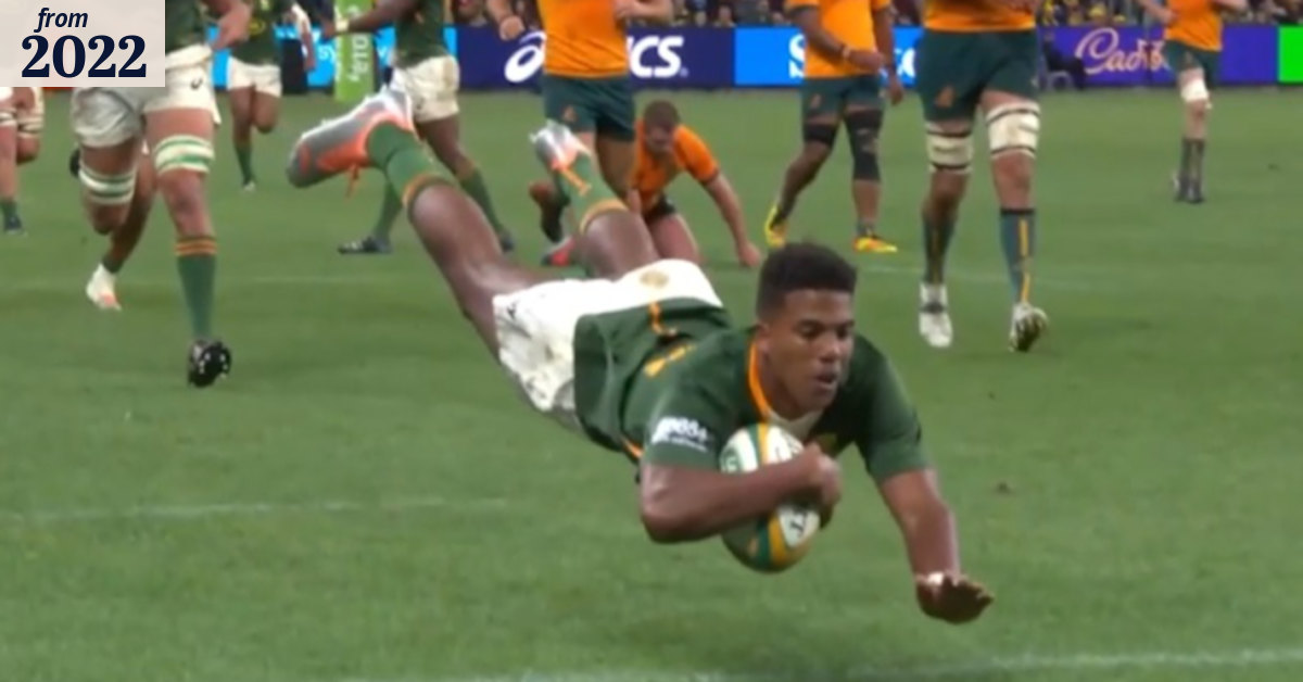 Springboks rookie scores stunning try