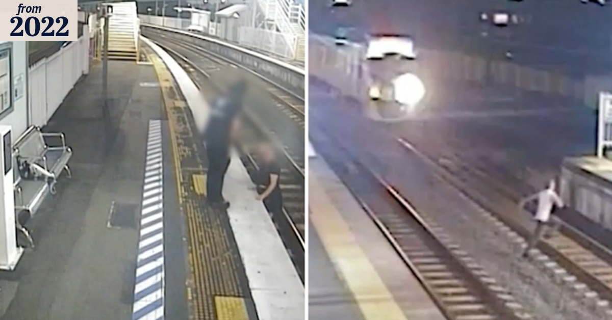 Near misses across Queensland rail network captured on CCTV