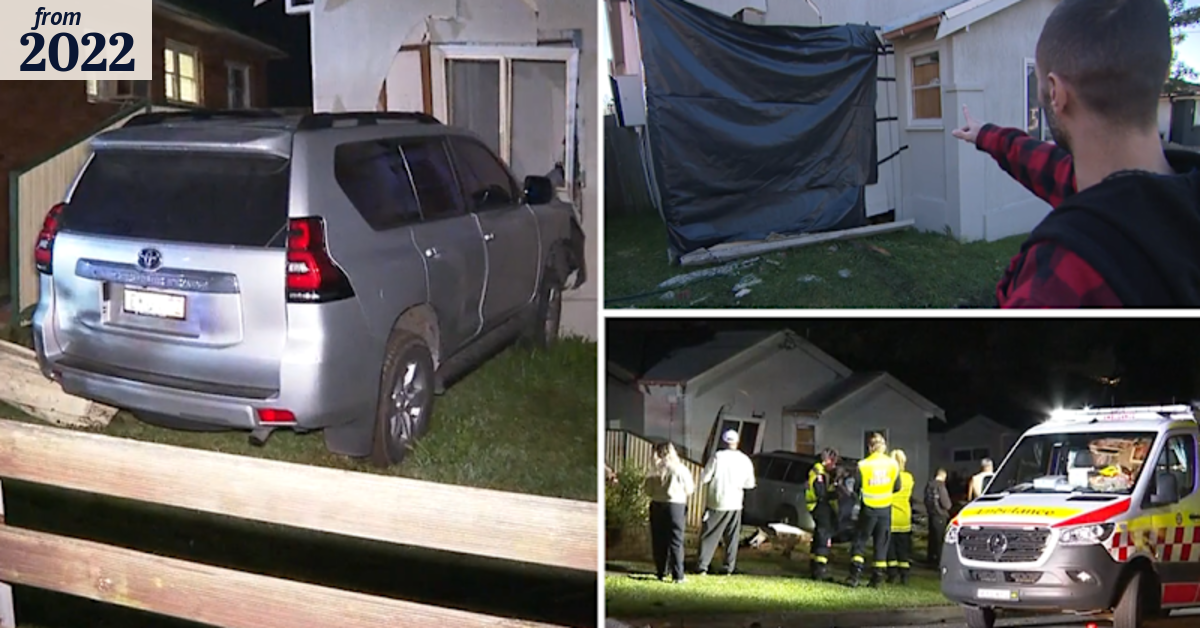Car crashes into side of Sydney home