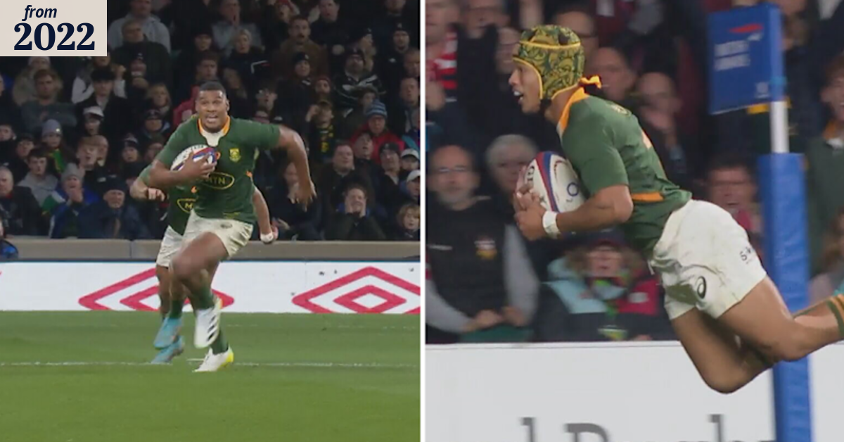 Springboks score sizzling try against England