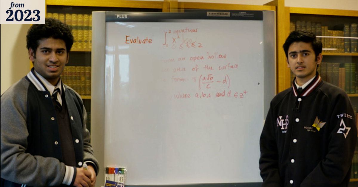Twins have what it takes to crack a specialist maths problem