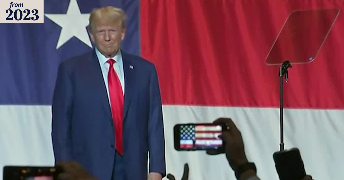 Donald Trump appears at rally