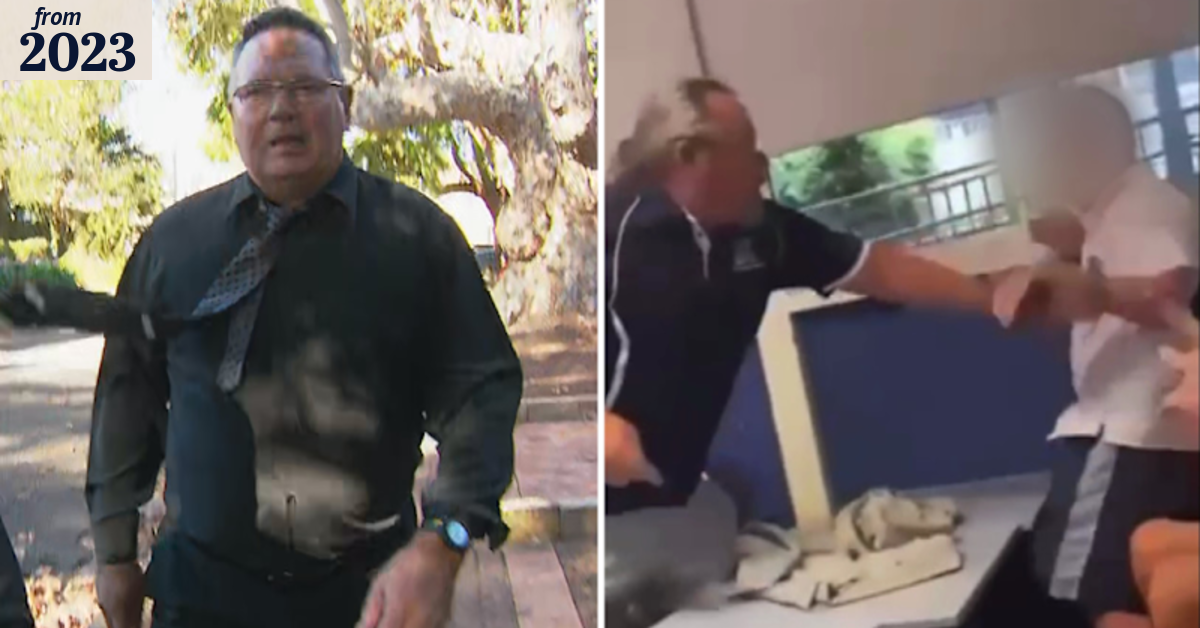 Teacher sentenced after punching student in school brawl