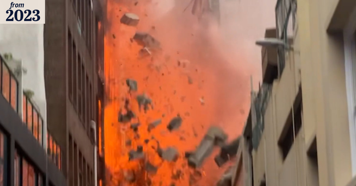 Parts of building collapse in CBD fire
