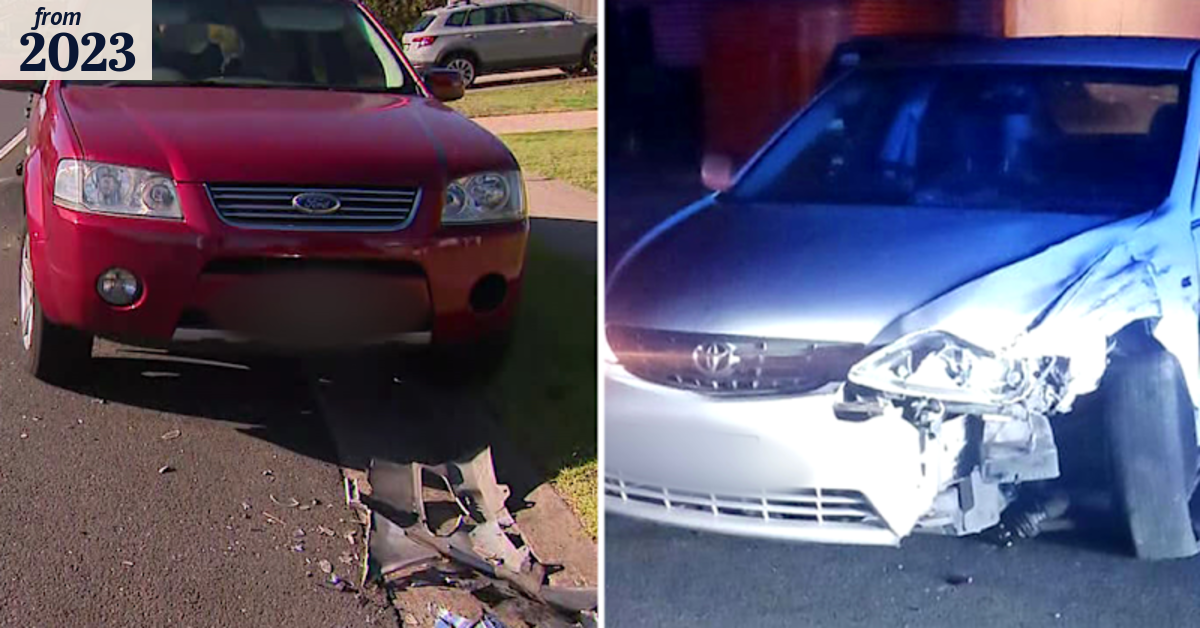Alleged drunk driver crashes into parked cars
