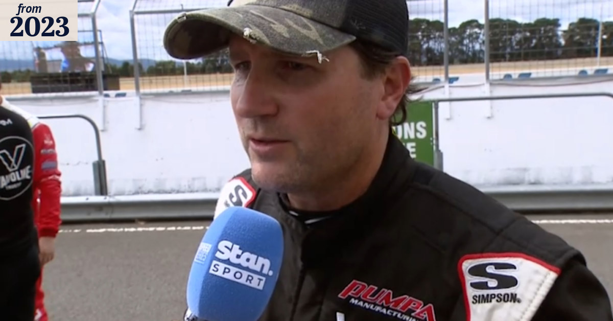 Racer's emotional tribute to injured friend