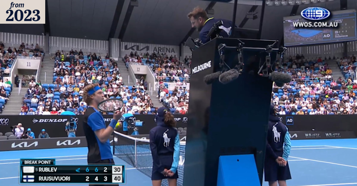Rublev blows his top over 'audible obscenity'