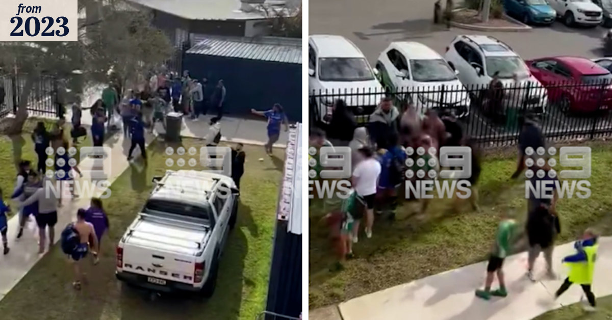 Man charged over alleged assault after brawl at Sydney footy game