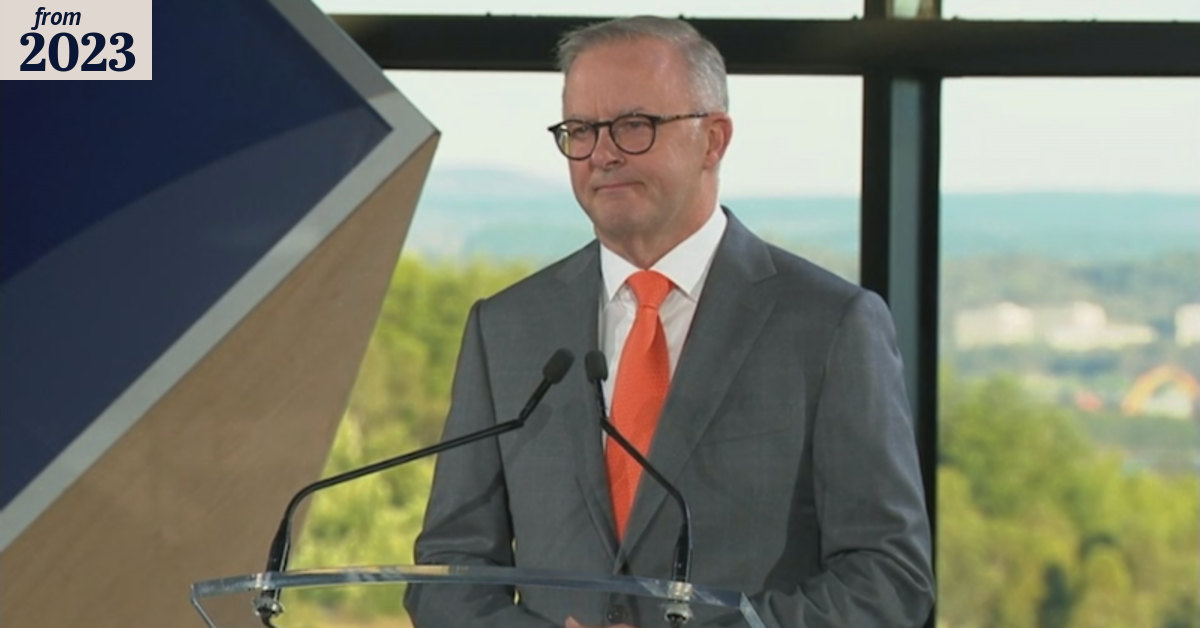 Prime Minister Anthony Albanese speaks at Australian of the Year Awards