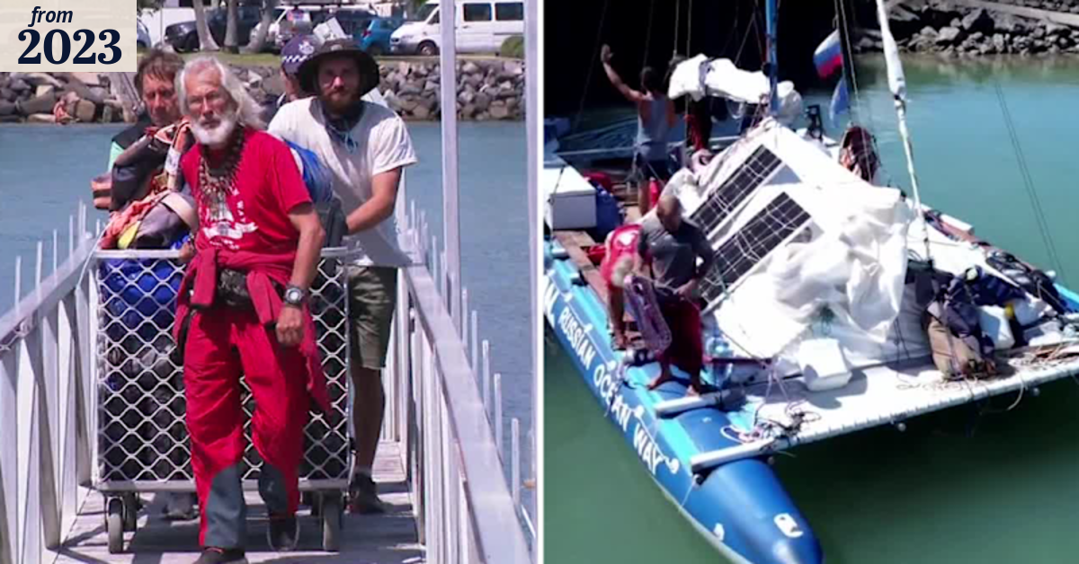 Sailors rescued from sinking inflatable catamaran speak for first time