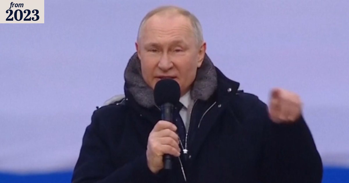 Putin delivers pro-war message