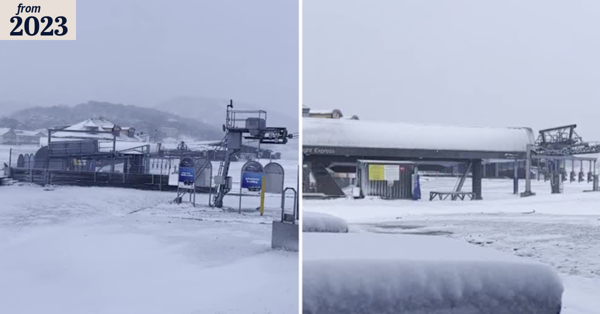 Spring snowfall in Perisher