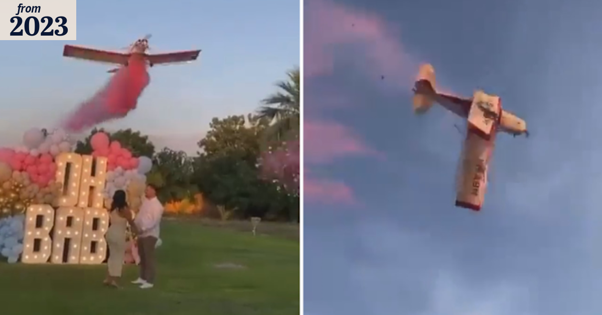 Plane crashes at gender reveal party in Mexico killing pilot