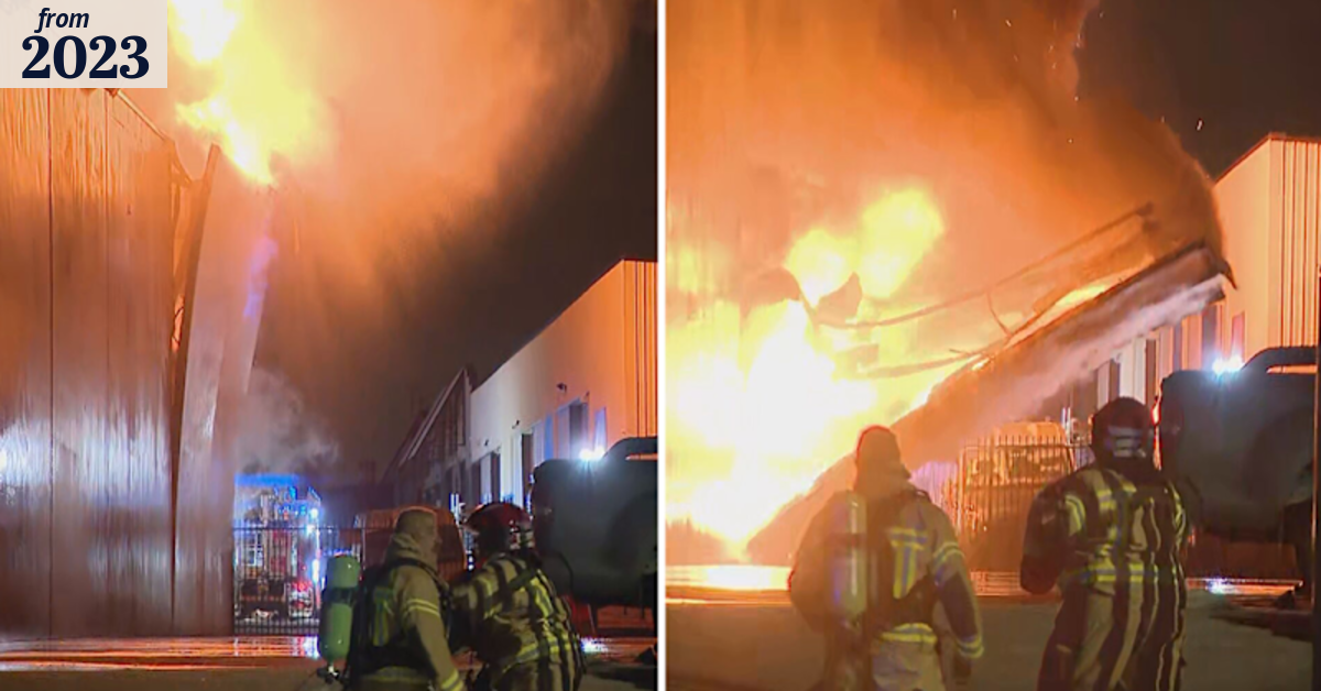 Forty firefighters battle to contain massive factory blaze in Sydney's west