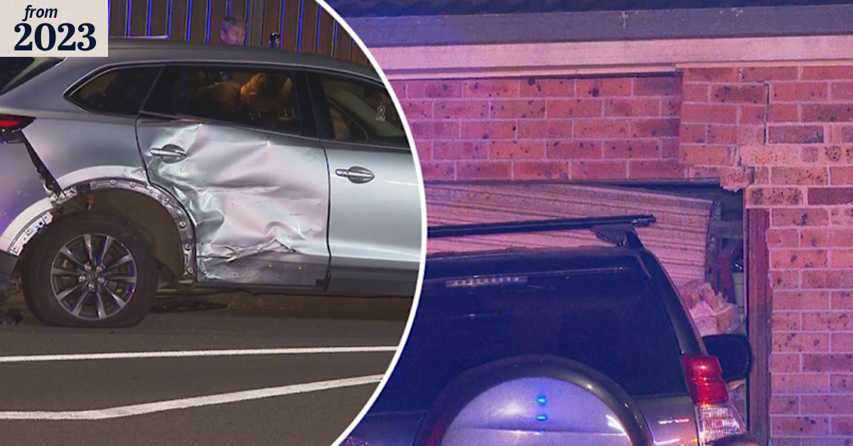 Two teenagers charged after car crashes into Sydney home