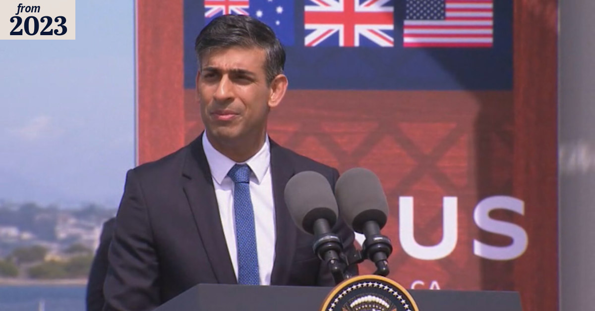 UK Prime Minister Rishi Sunak announces 'significant AUKUS partnership'