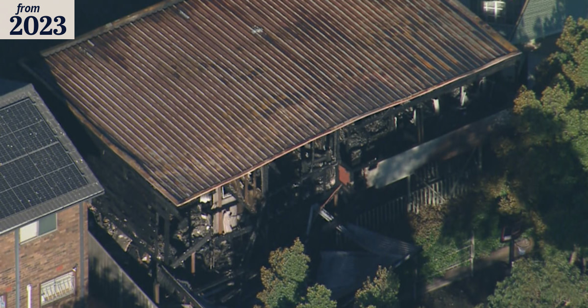 Sydney home gutted by fire after police raid