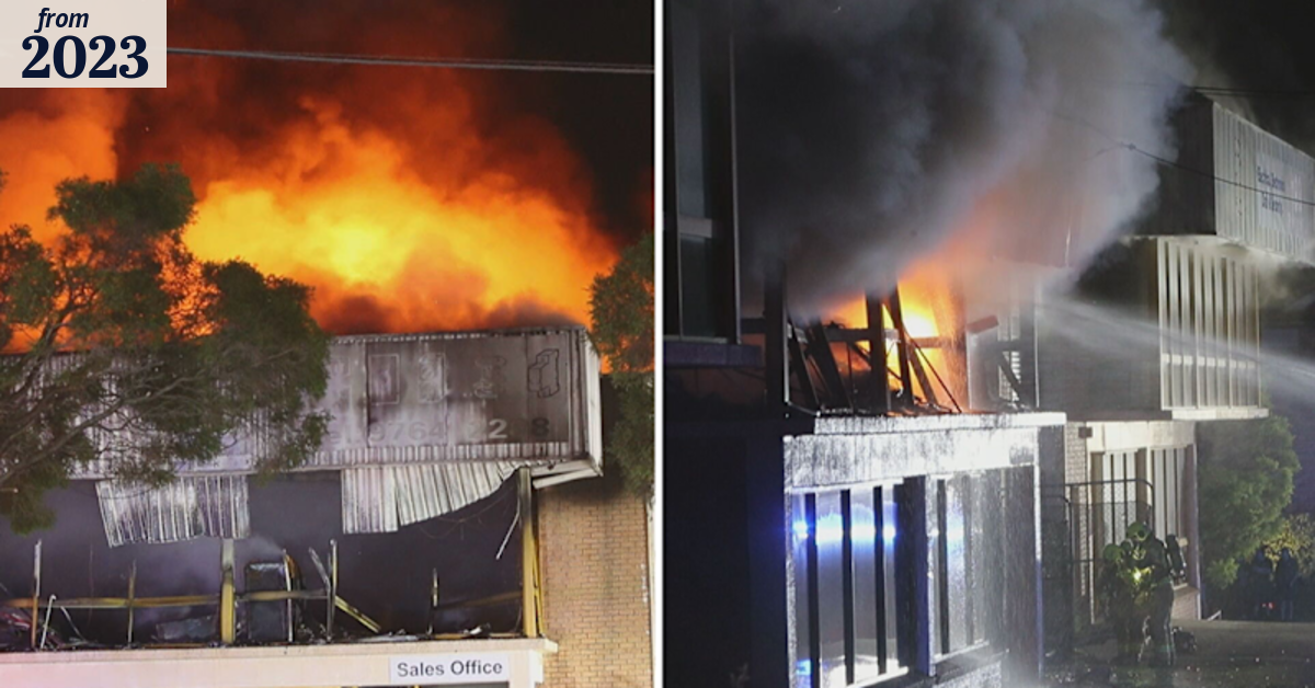 Firefighters battled a major factory fire in western Sydney