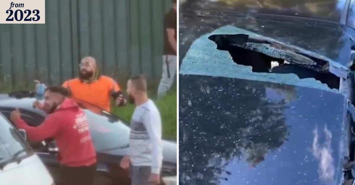 Group of men charged over roadside brawl
