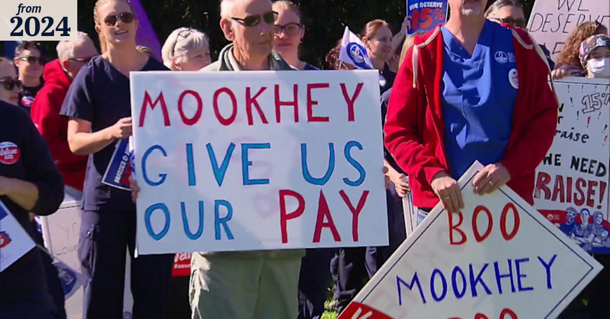 NSW nurses strike on day off for 15 per cent pay increase