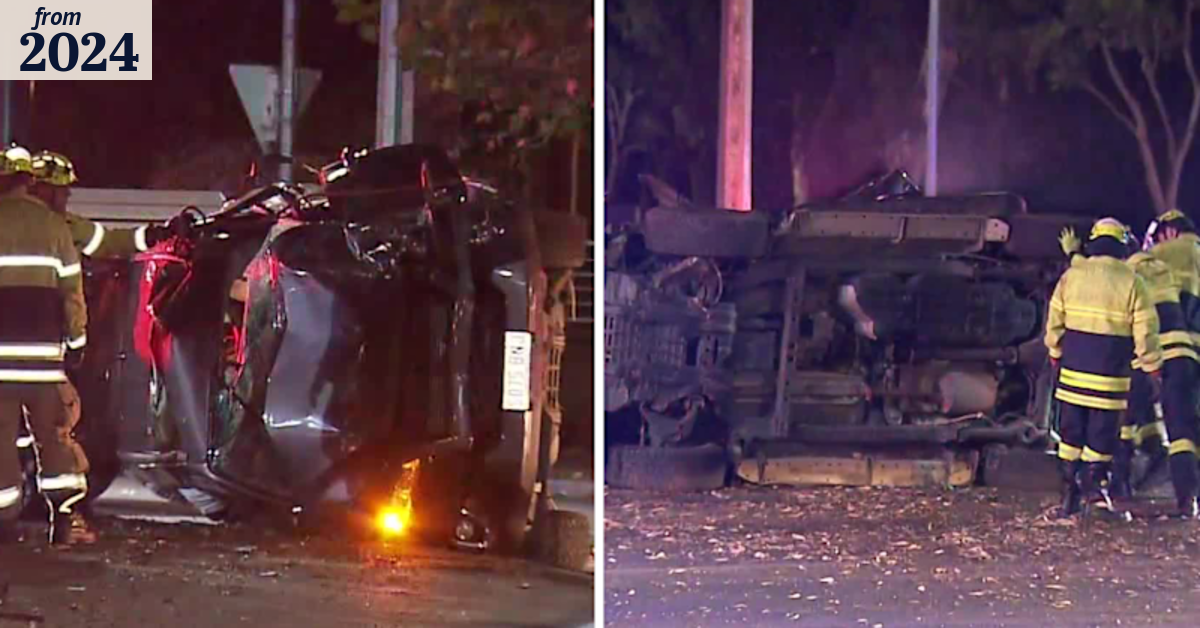 Driver's lucky escape after horror roundabout crash in Adelaide