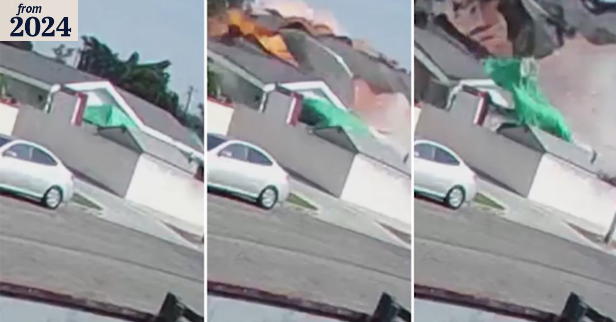 US house blown to pieces