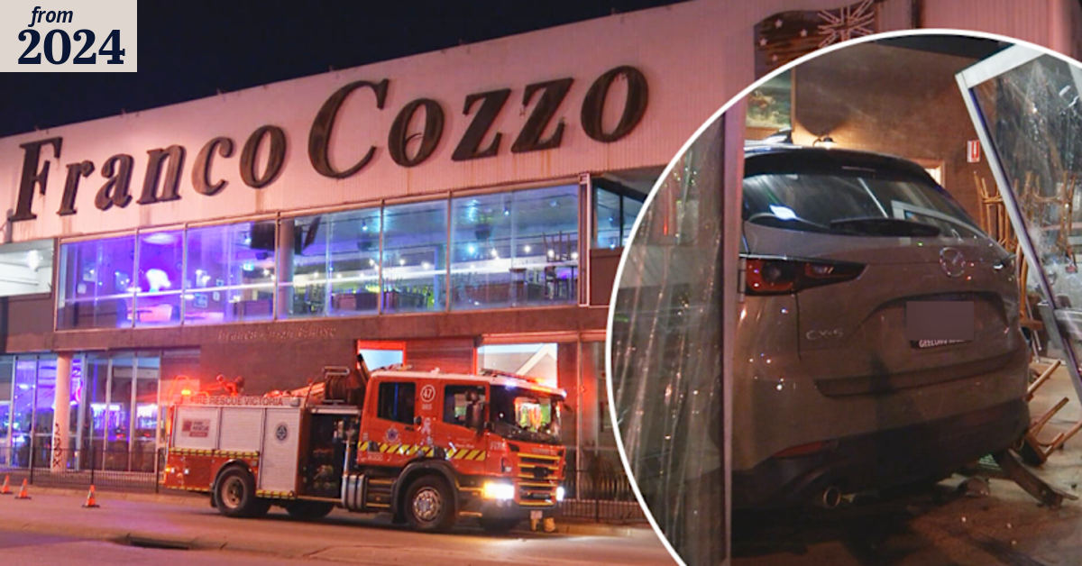 Car smashes into former Franco Cozzo building in Melbourne