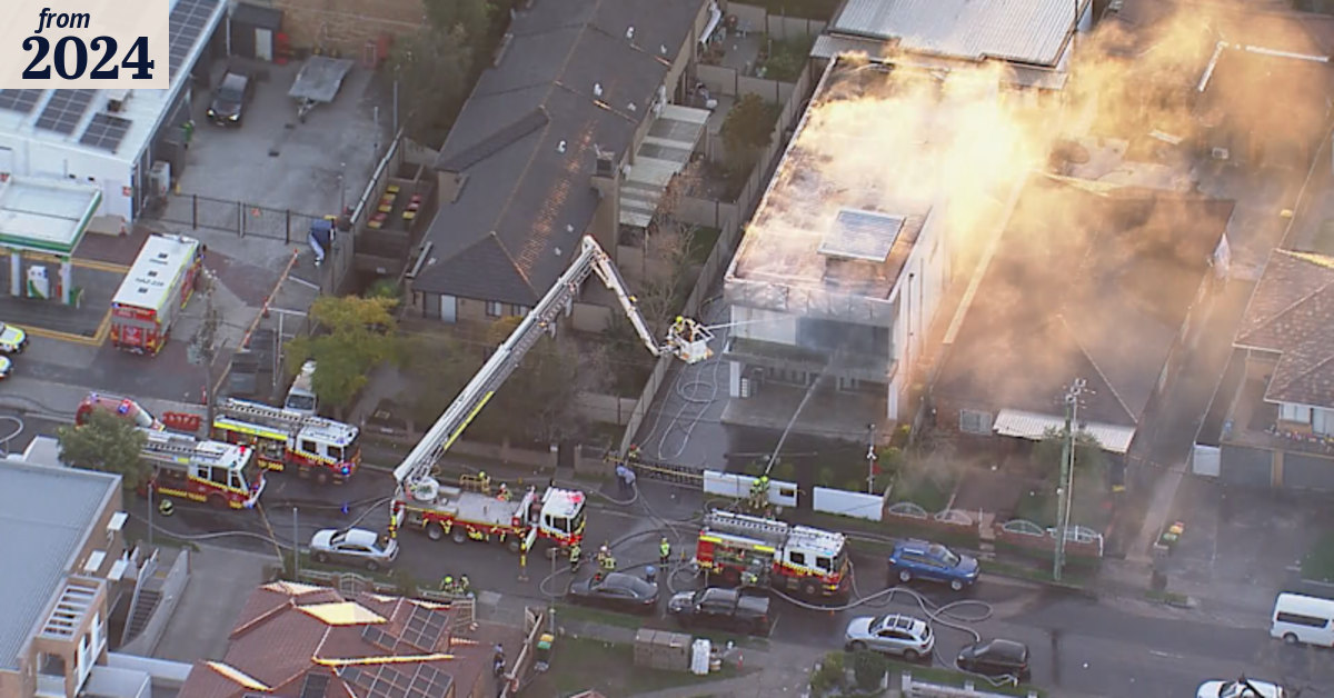 More than 40 firefighters are battling a house fire in Sydney