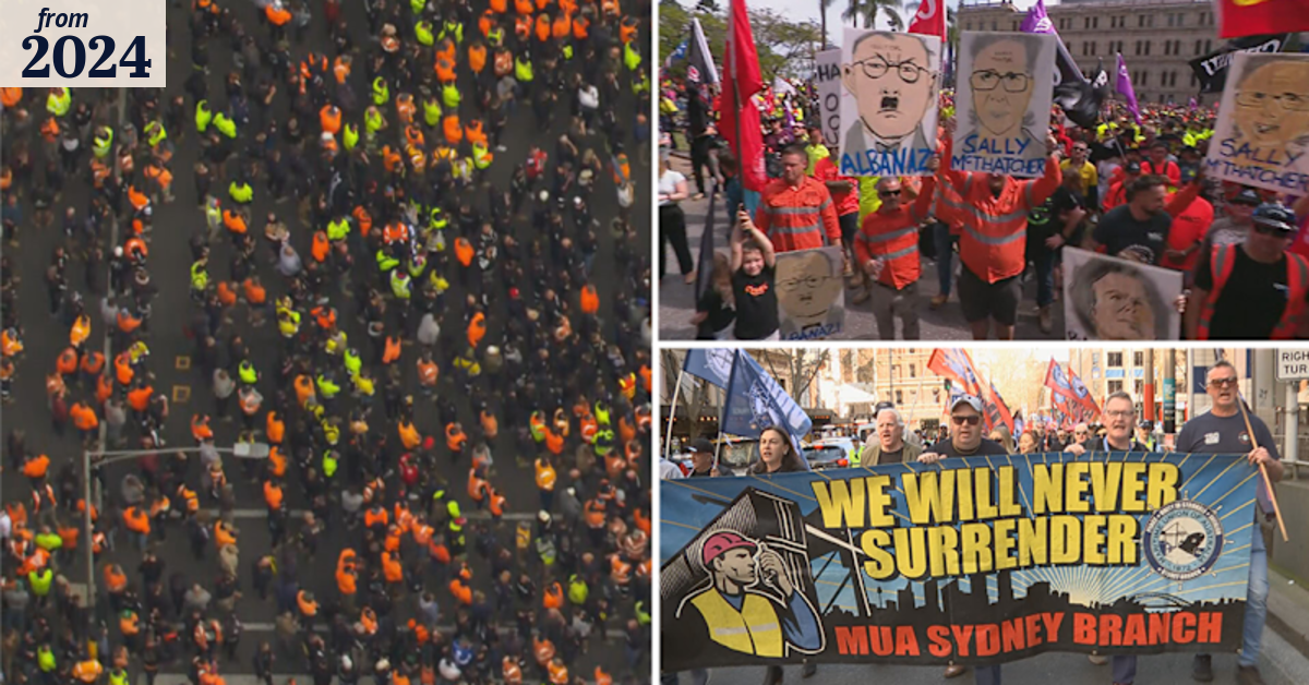 Thousands of construction workers protest across Australia