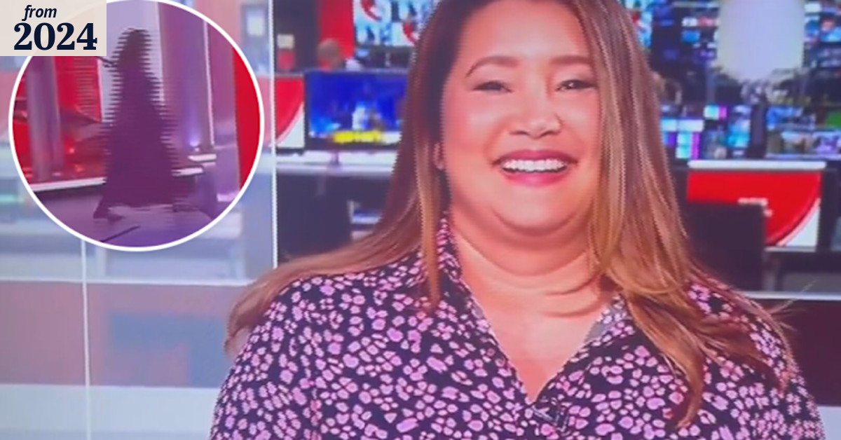 BBC presenter's hilarious late entrance caught on camera