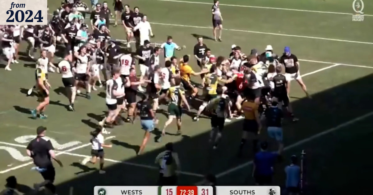 Grand Final brawl in Queensland Rugby