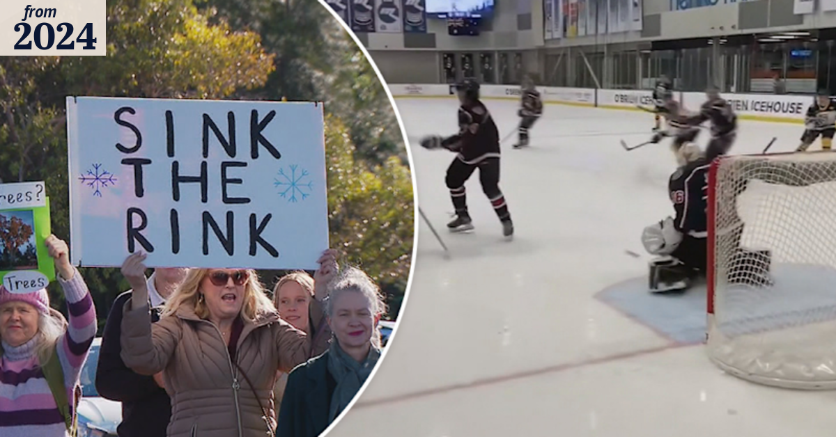 Locals stage protest against ice rink