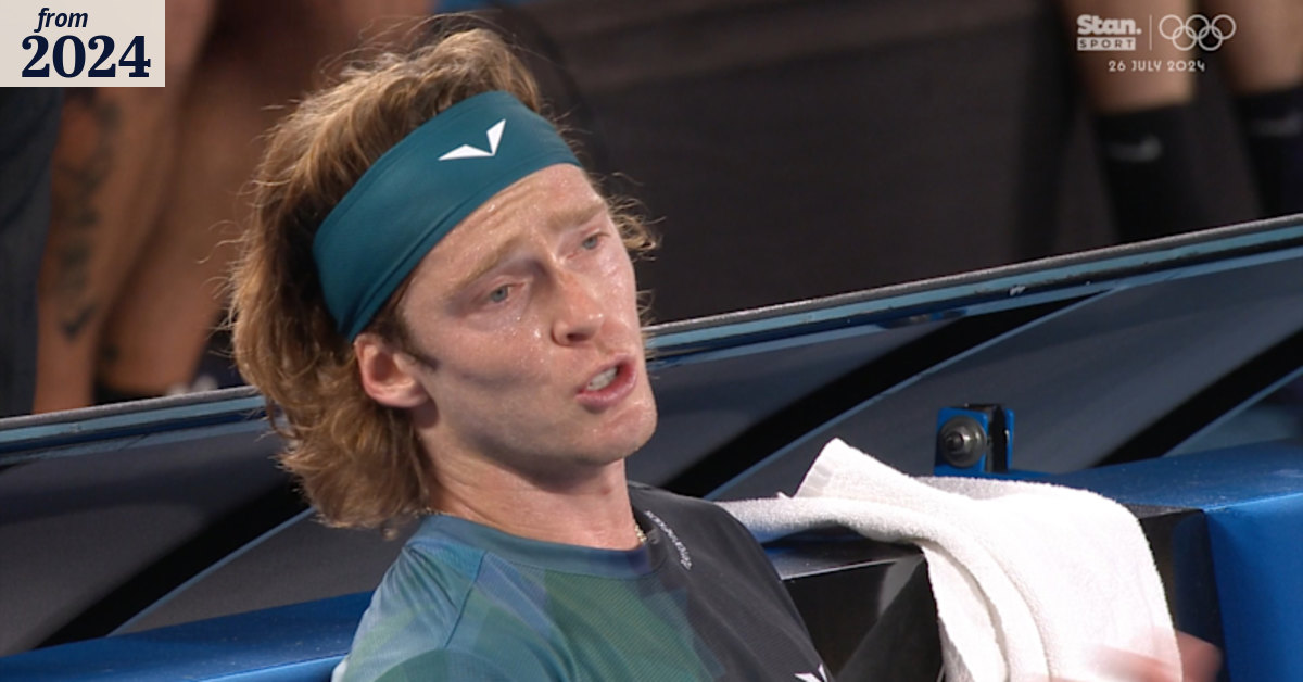 Rublev rages after conceding back-to-back sets