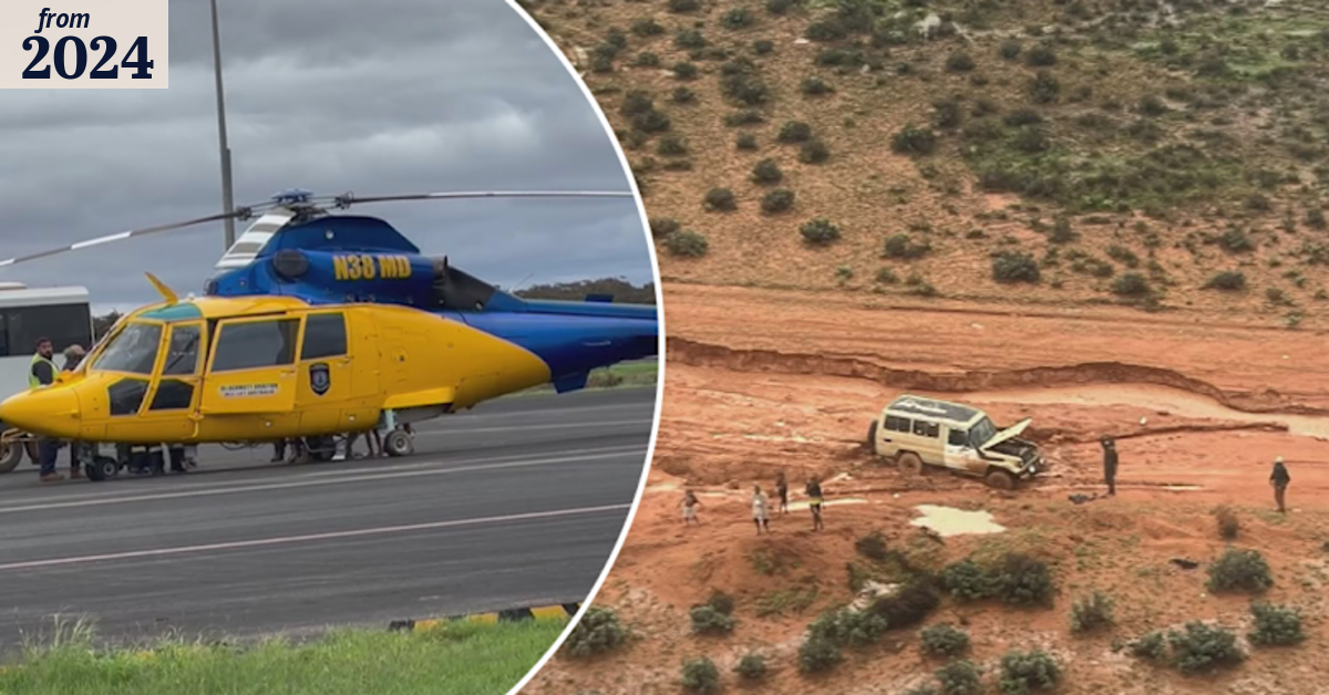 Family of seven stranded in Western Australia rescued by police helicopter