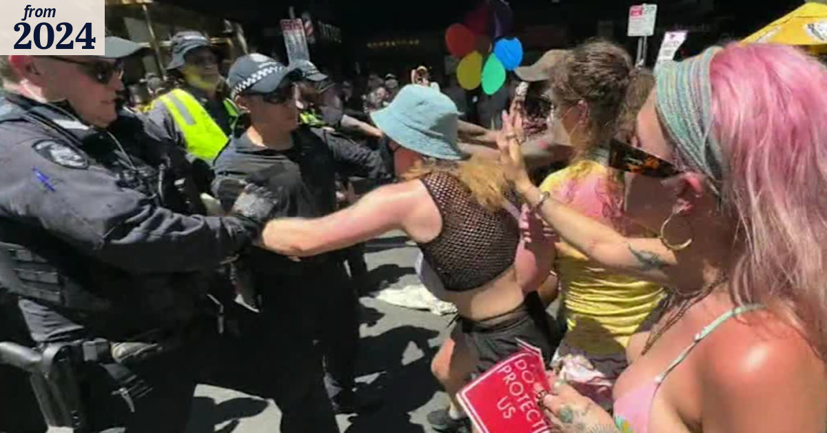 Top cop slams 'disgusting' behaviour by protestors at Pride March