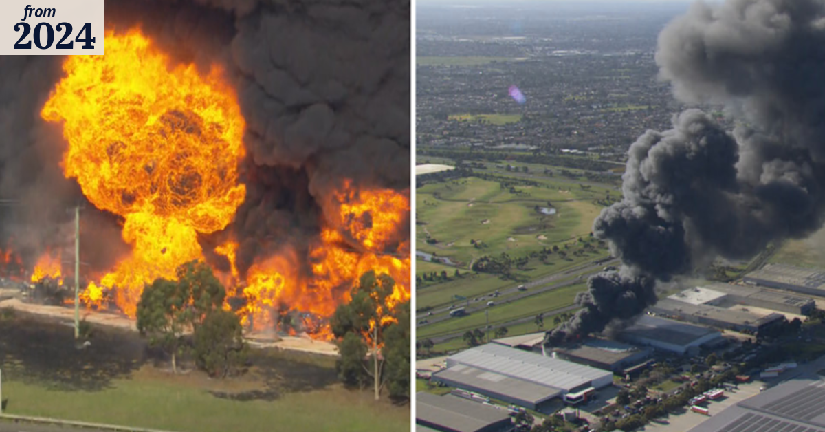 Chemical explosion sparks major fire at Melbourne factory