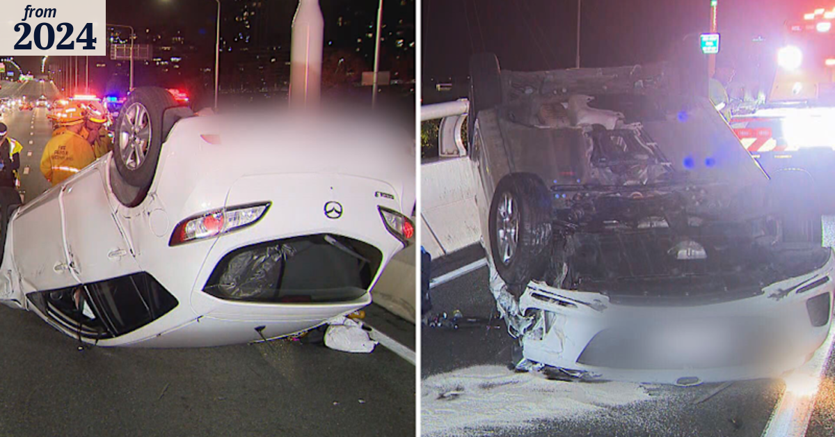 Driver and passengers wanted after hit-run crash in Brisbane