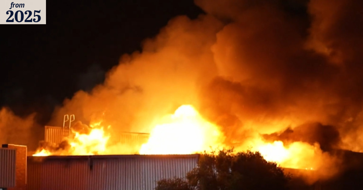 Fire rips through Perth business