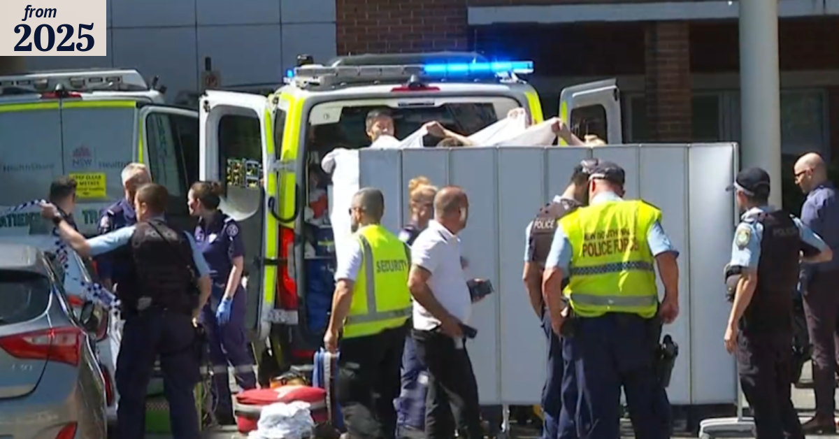 Two staff critically injured after being hit by car outside Sydney hospital