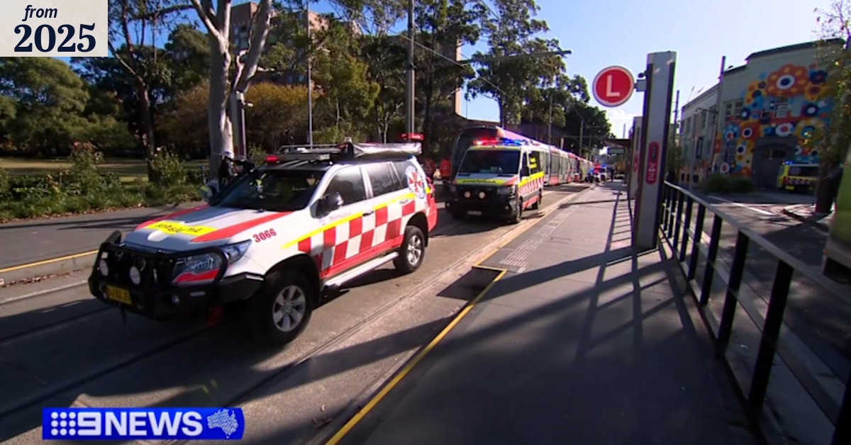 Man dies after being struck by light rail in Sydney