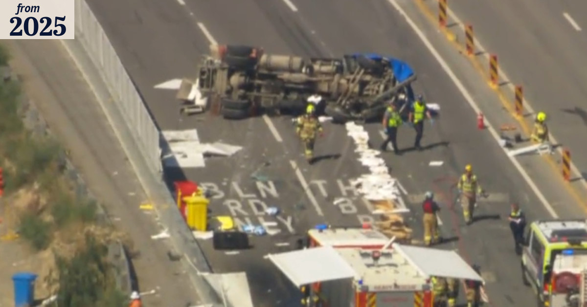 Driver killed in horror cement truck crash on Melbourne freeway