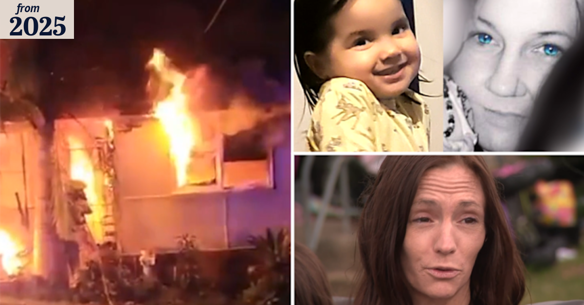 Neighbour recalls jumping from house fire that killed mother and child