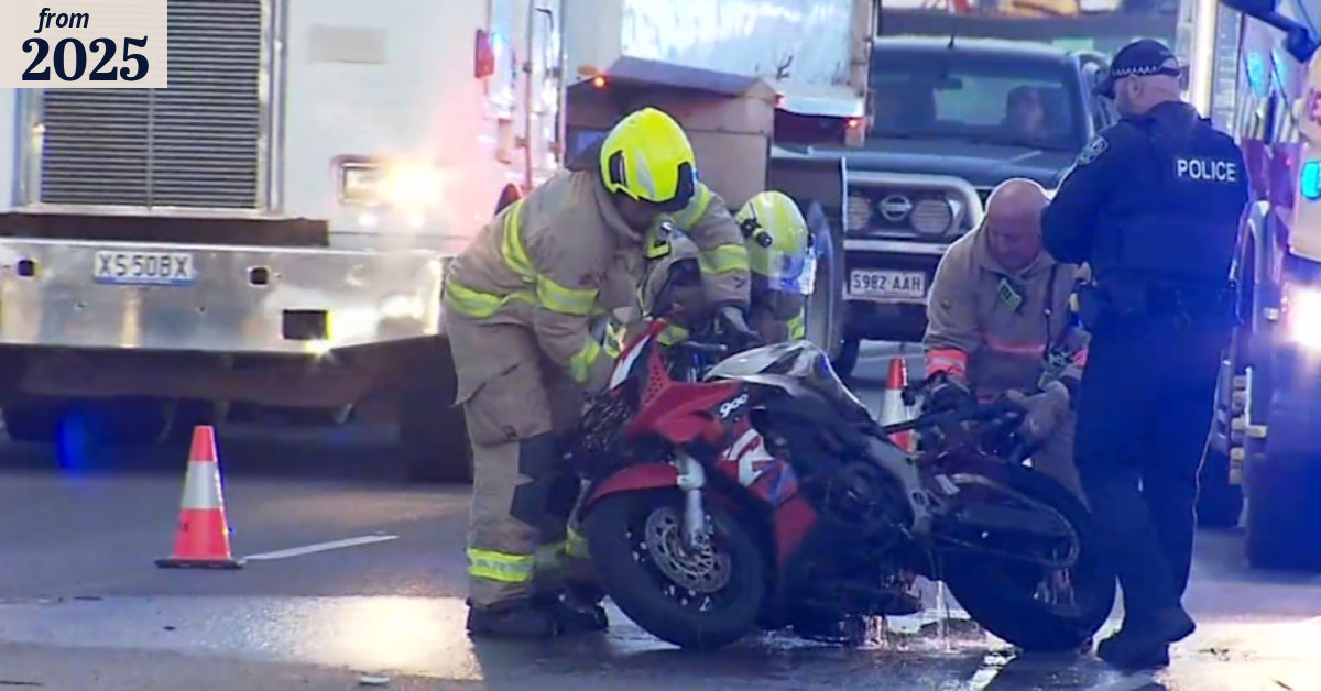 Police search for motorbike rider after fiery explosion